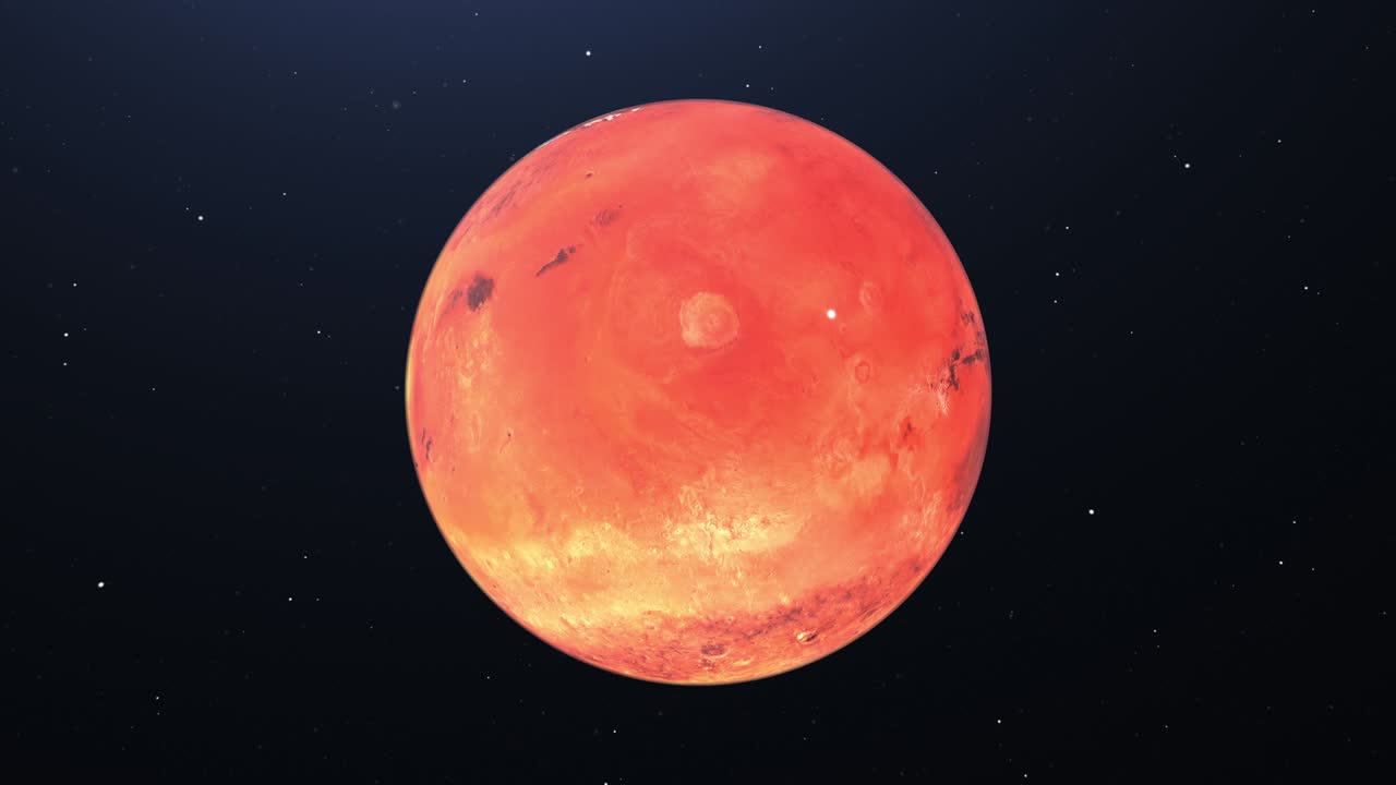 4k планета марс высокого качества - планета марс на орбите с звездами на заднем плане высокого качества 4k - марс на черном фоне - планета марс вращается вокруг своей фиксированной оси - марс красная планета