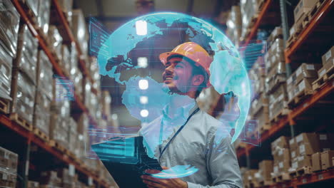 smart logistics and global connectivity in a modern warehouse