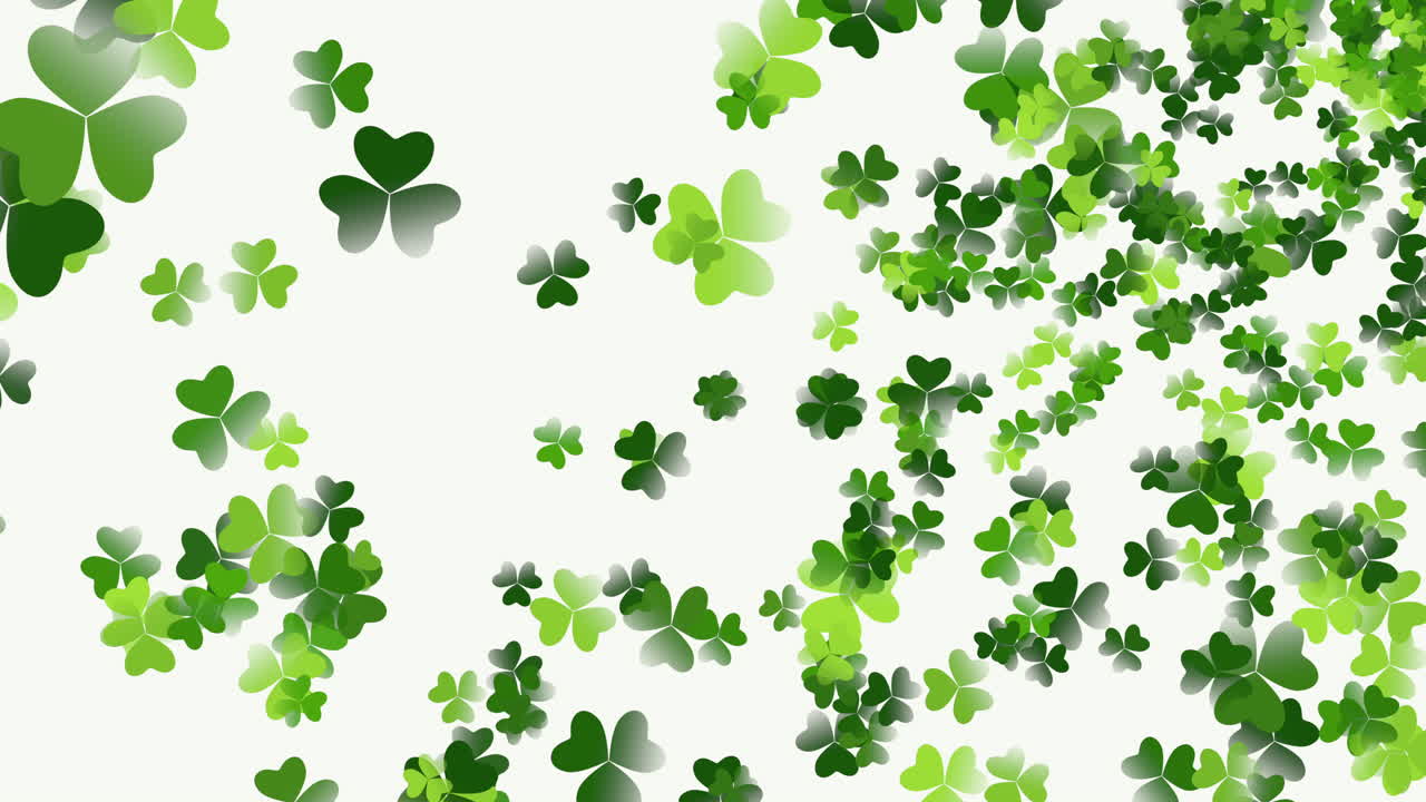 アニメーション聖パトリックの日とモーション グリーン シャムロック 7