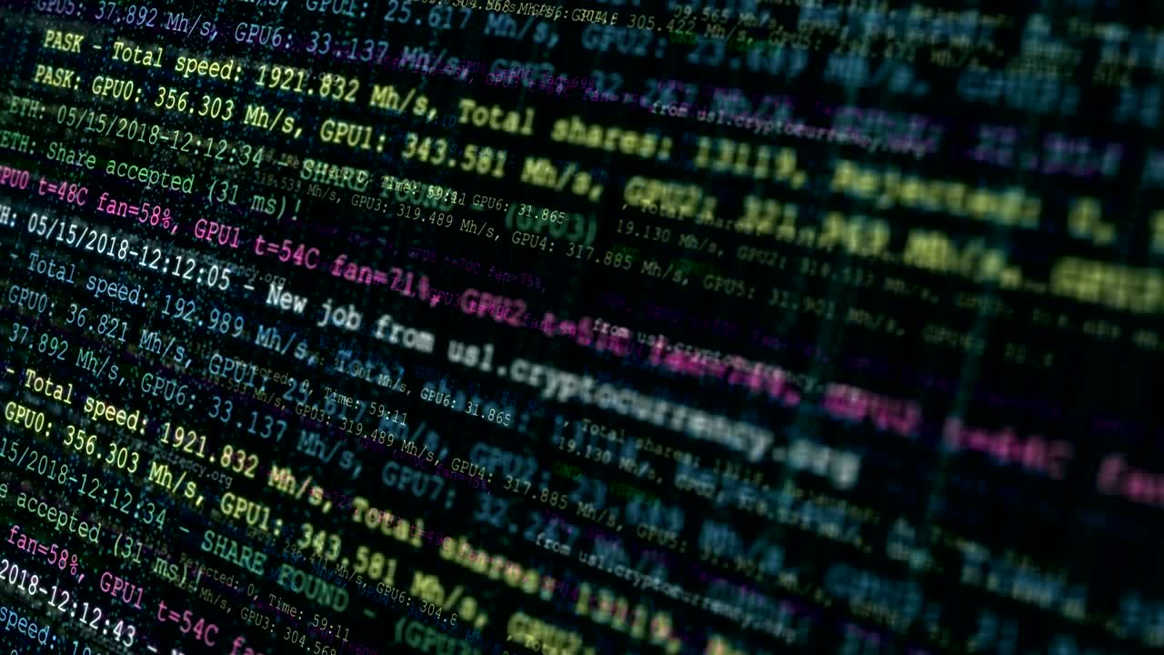 Screen display of virtual money commerce concept background.