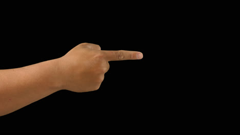 señalamiento de la mano