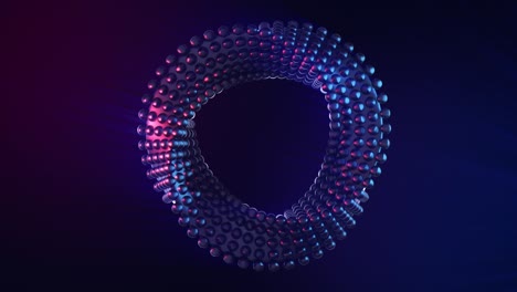 futuristic abstract twisted geometry spinning in a seamless vj loop. hypnotic circular sci-fi motion design element