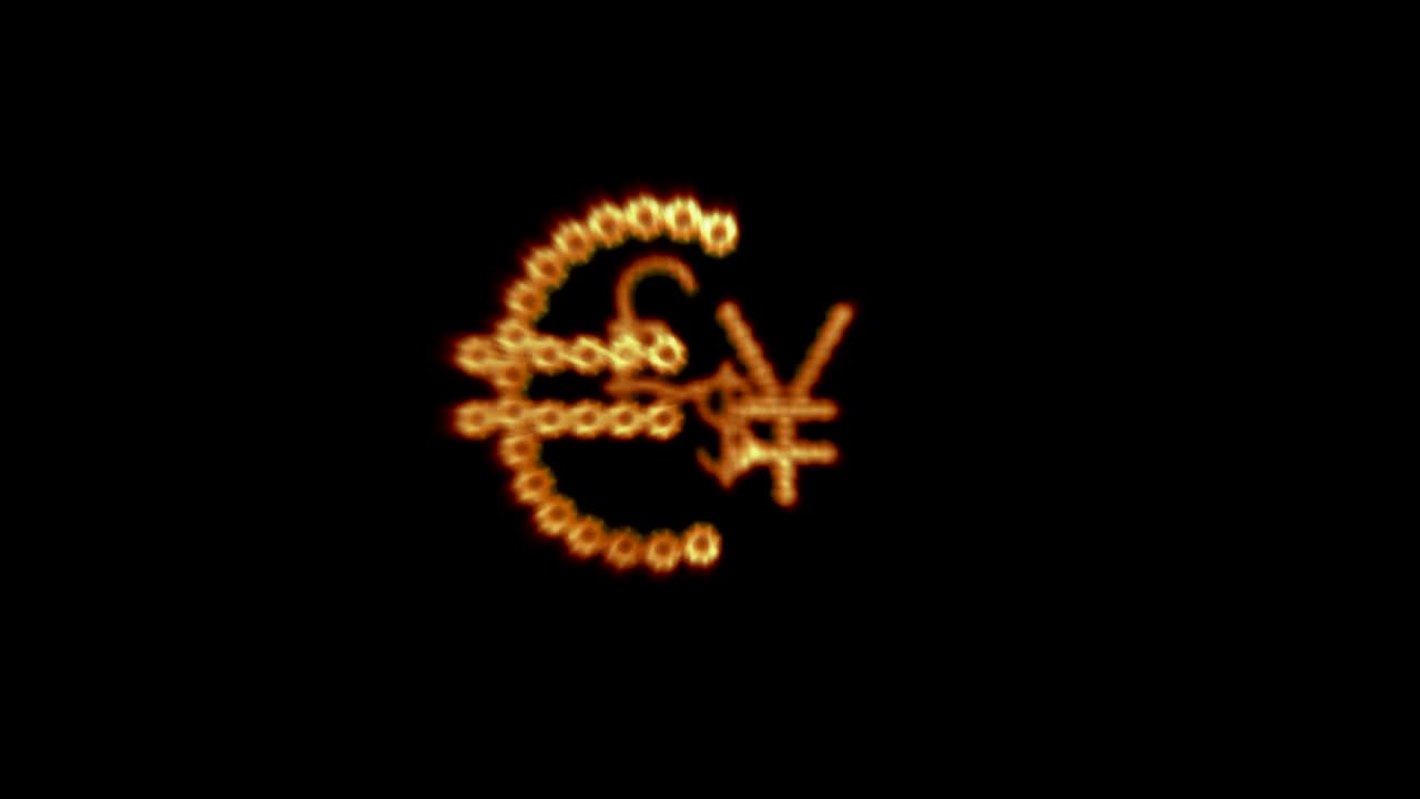 World currency signs 4K, seamless loop