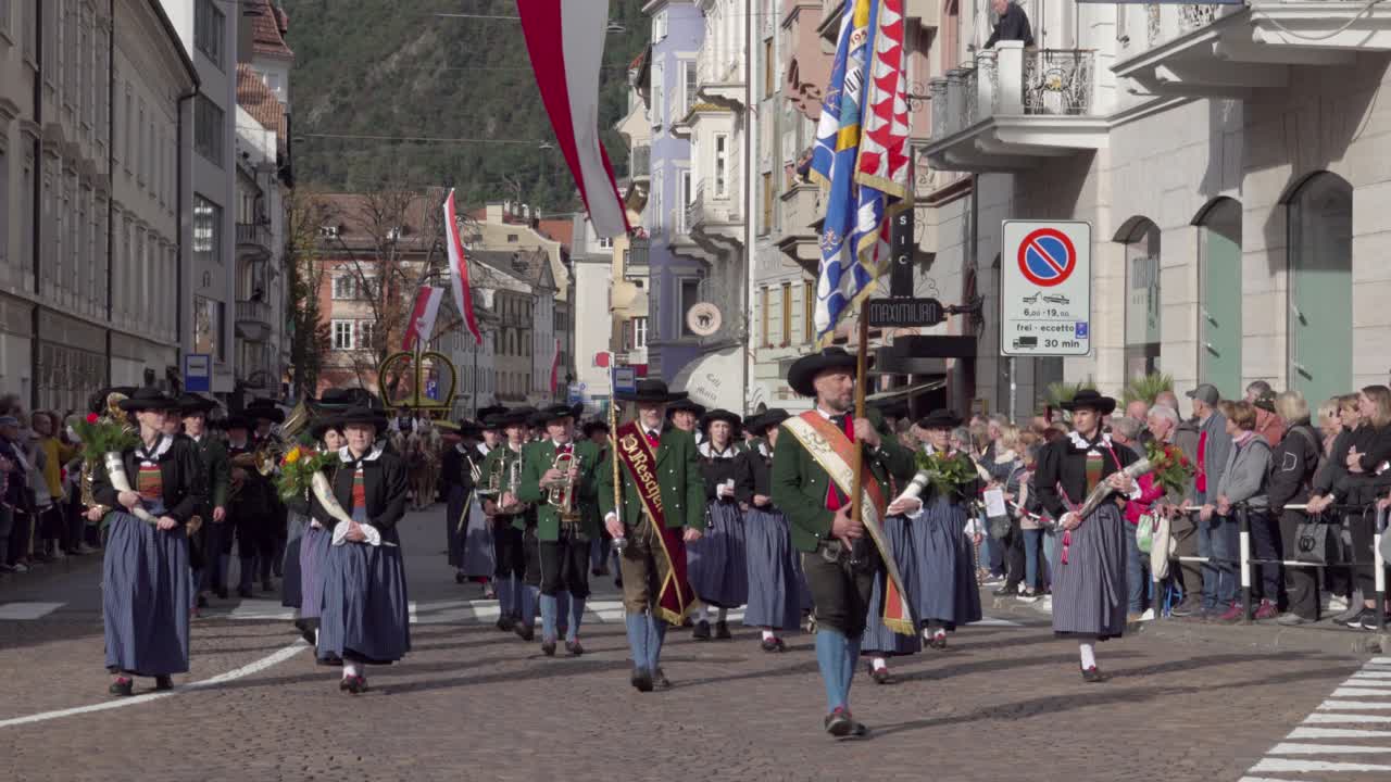 Brass band Reschen at the annual Grape Festival, Meran - Merano, South Tyrol, Italy (part 2 of 4)