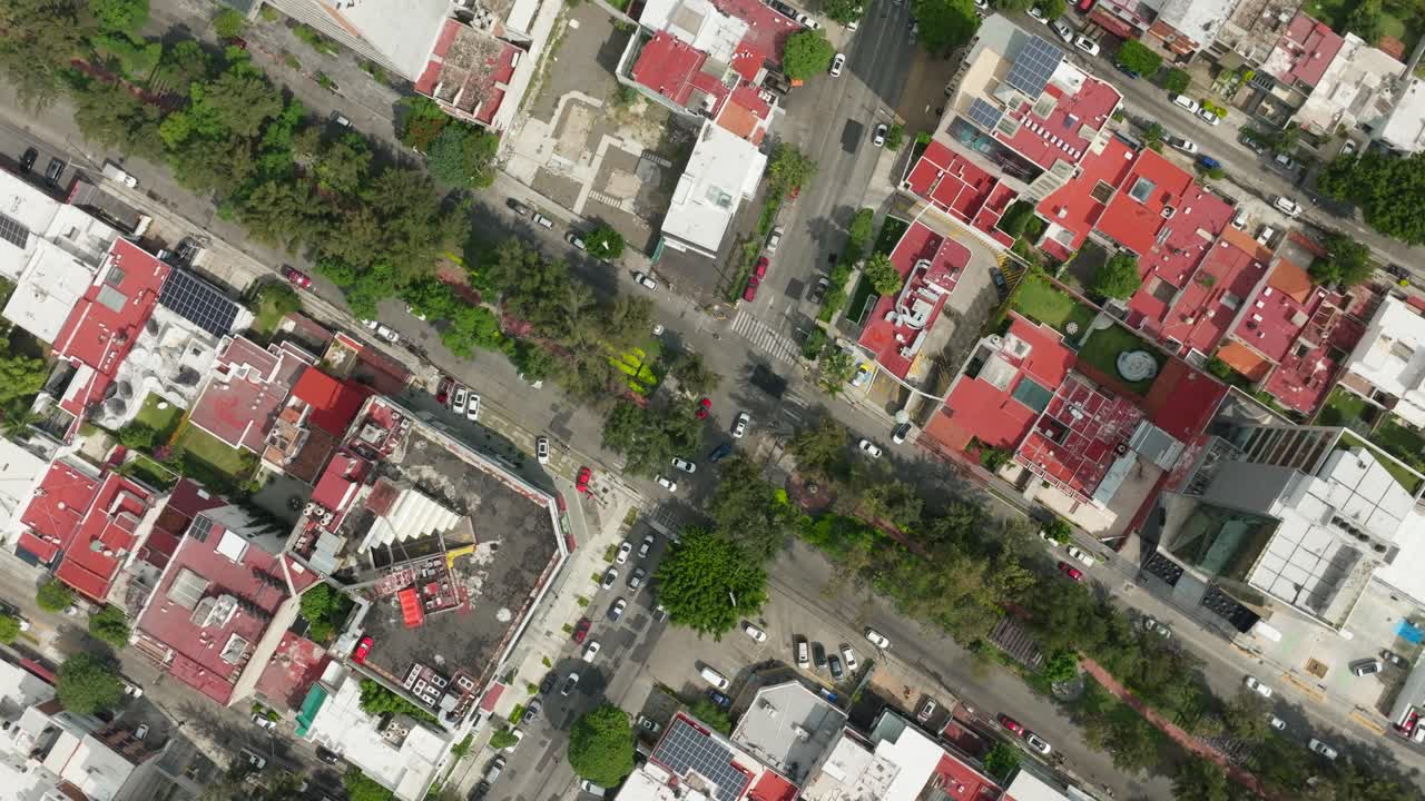 Aerial View of Mexico City Streets and Buildings