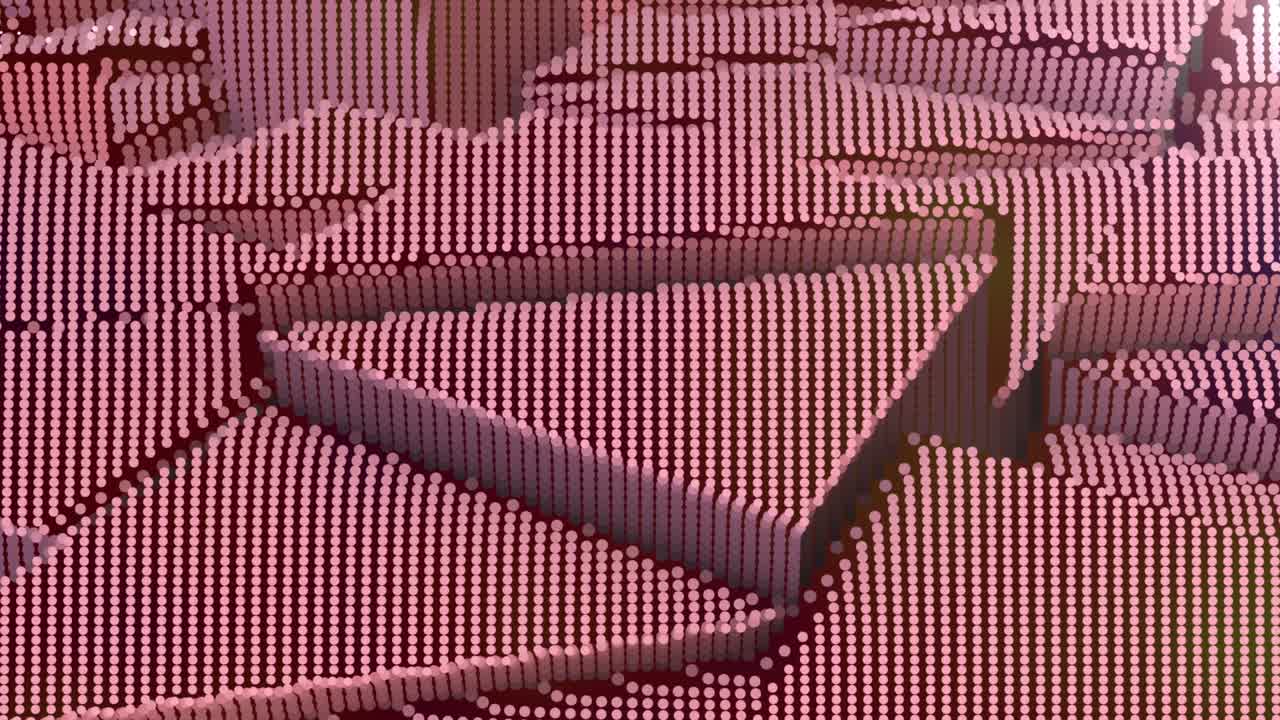 둥근 입자의 애니메이션 다채로운 배경