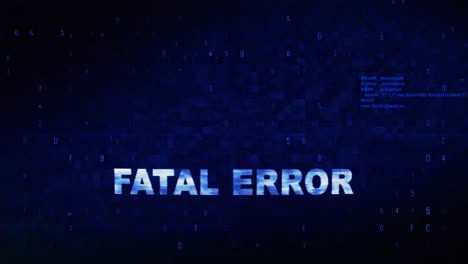 fatal error on computer screen