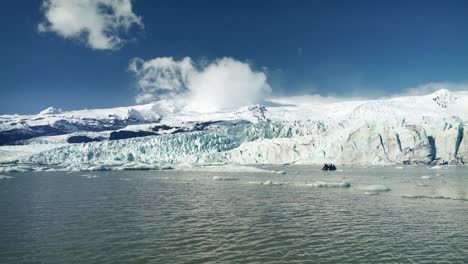 Reveal-Shot-of-a-Dinghy-on-an-Icy-Lake