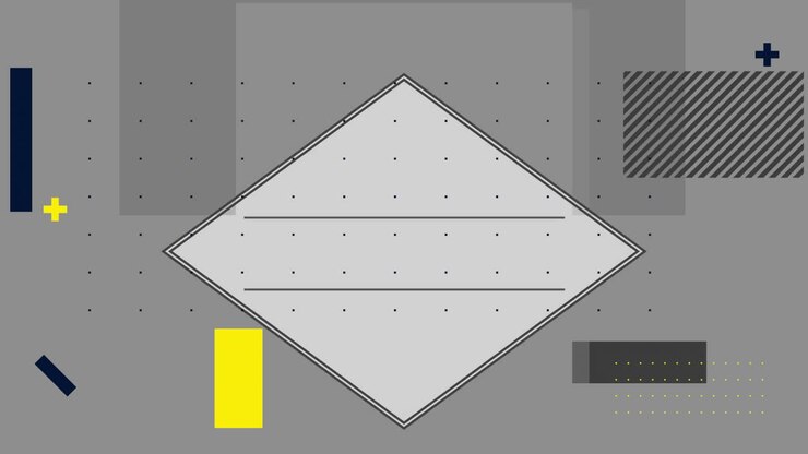Animation of markers and shapes moving on grey background