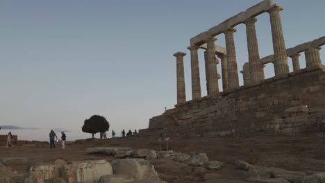 temple of poseidon at sunset