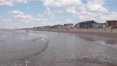 skyline beach view of coastal town de haan in belgium