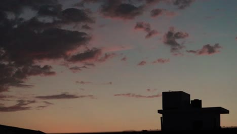 dawn sky looks beautiful with red grey clouds