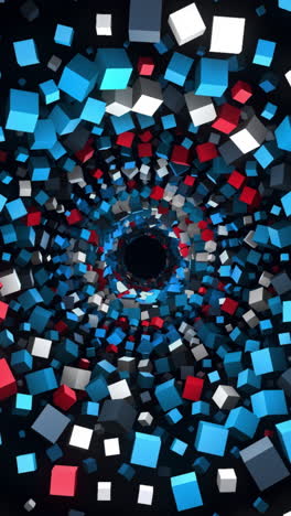 abstract 3d cubes tunnel