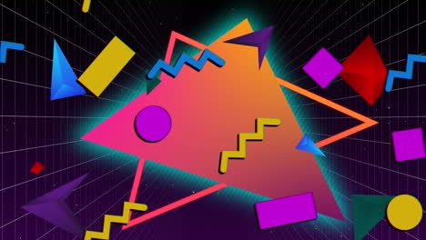 animación de formas sobre un fondo negro