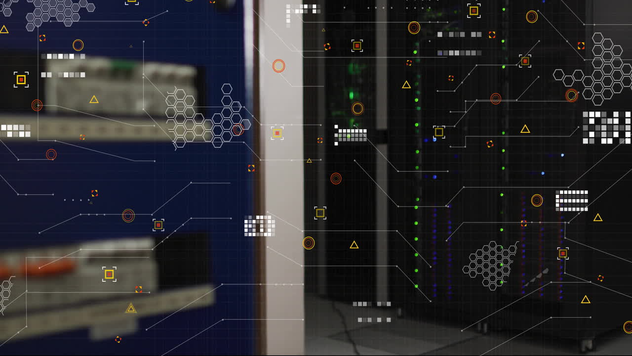 Animation of digital data processing over computer servers