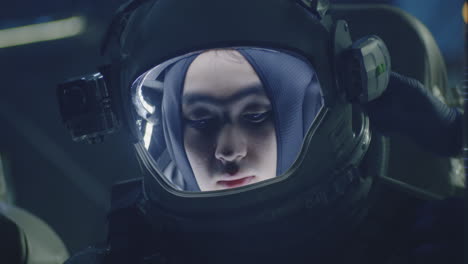 astronaut preparing for launch