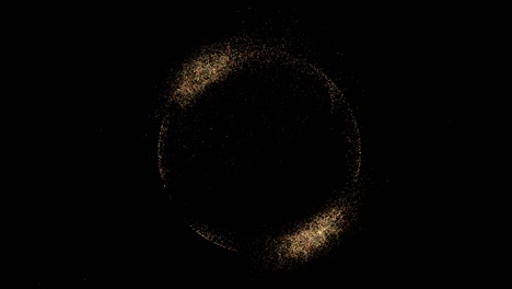 4k abstract circle technology background, particles, black color background