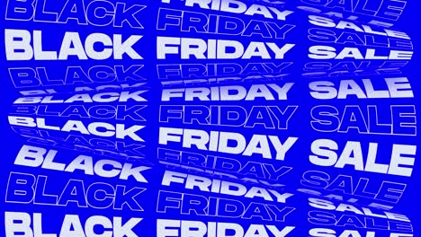 venta de viernes negro azul brillante animación promocional bucle de fondo. rolos de palabras perceptibles cartel de señal de bajo precio para publicidad promocional. llamativa venta de viernes negra medios sociales vídeo de anuncio de marketing cinético.