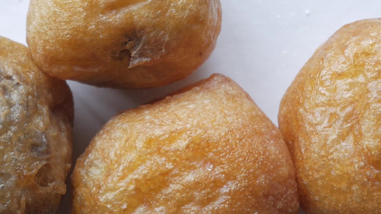 Close-up of Golden Brown Fried Food Balls
