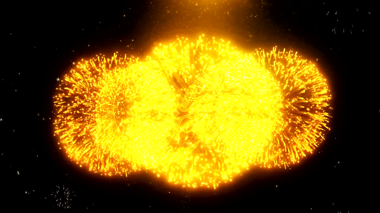 이슬람 신년 소원 문자 불꽃놀이 디스플레이 폭발 입자