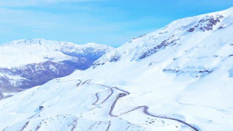 access road to farellones, andes mountain range, metropolitan region, country of chile