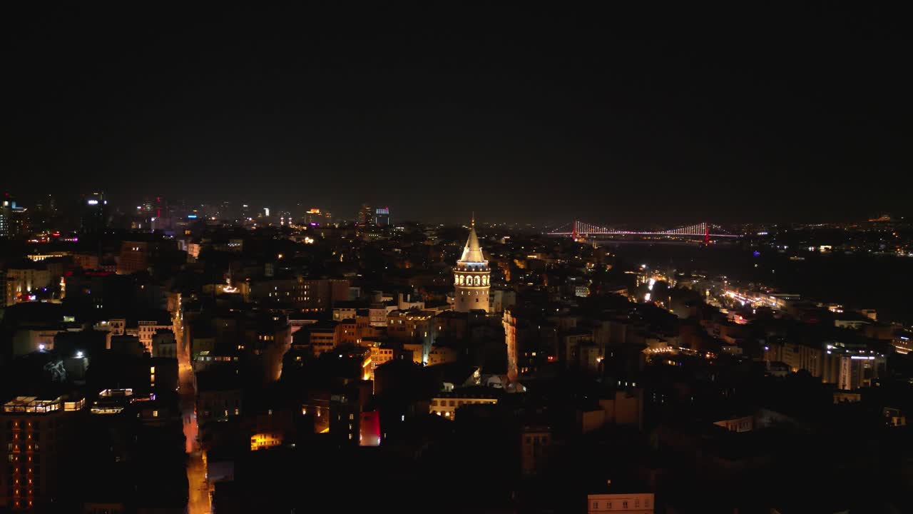 4K Cinematic drone footage featuring Istanbul’s iconic Galata Tower rising above the historic Beyoğlu district at. Istanbul -Turkey_011