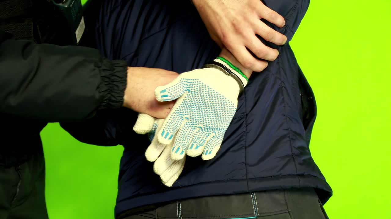 The arrest of the perpetrators handcuffs