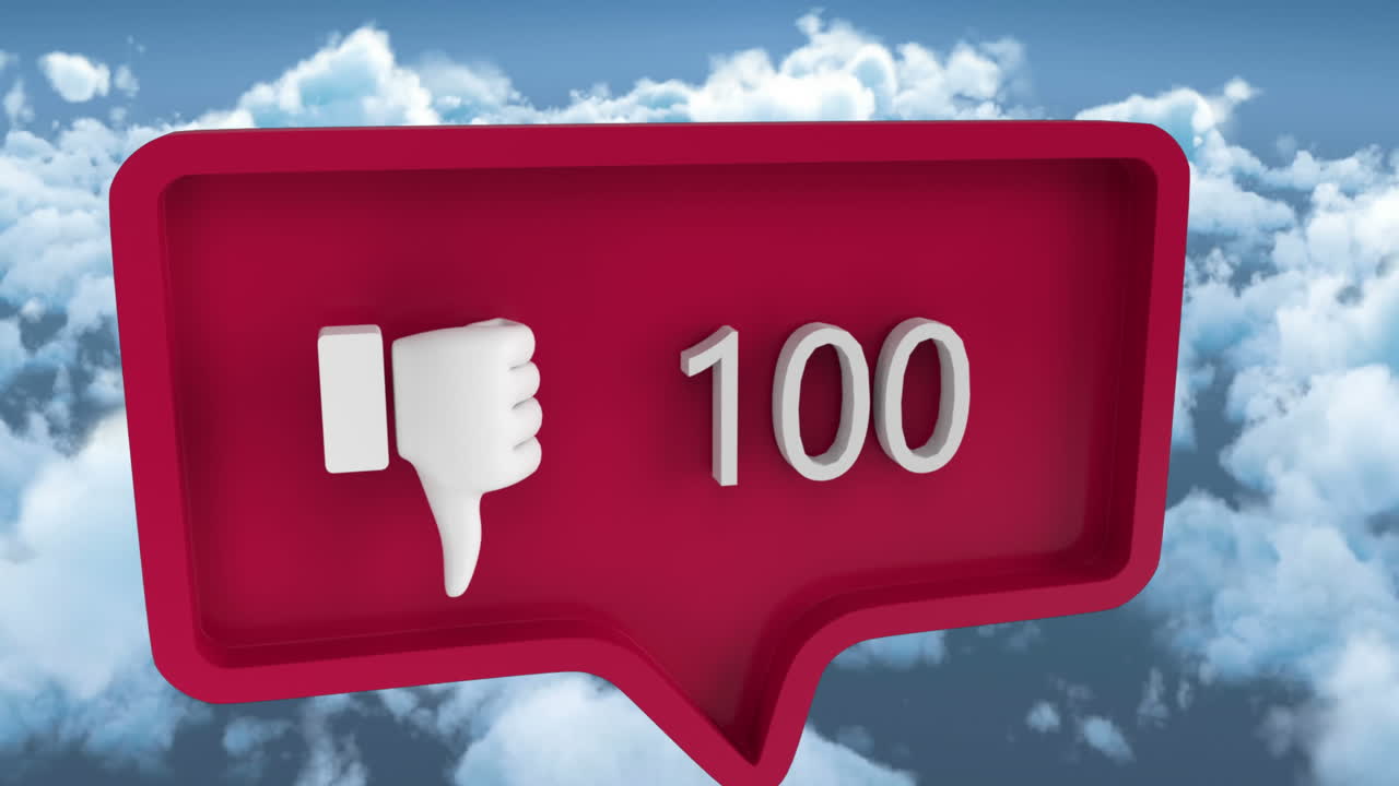 숫자와 구름 위의 아이콘과는 달리 음성 거품의 애니메이션