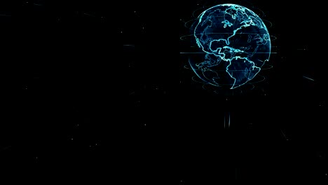 earth connections, rotation of glossy planet with glowing particles, animation of the earth with bright connections, aerial, maritime, ground routes and country borders, abstract world map background