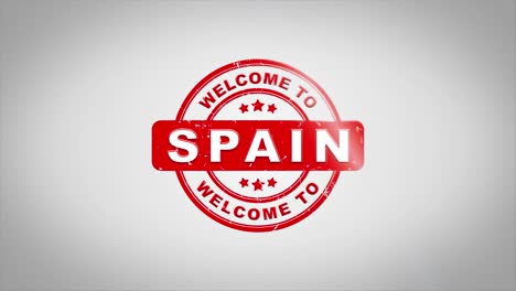 welcome to spain stamp graphic design