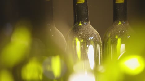 dusty wine chandelier hangs at wedding venue