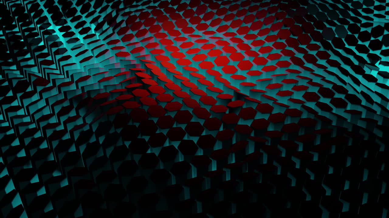 Animation of seamless loop, Abstract, Form, Motion, Movement. 3d render