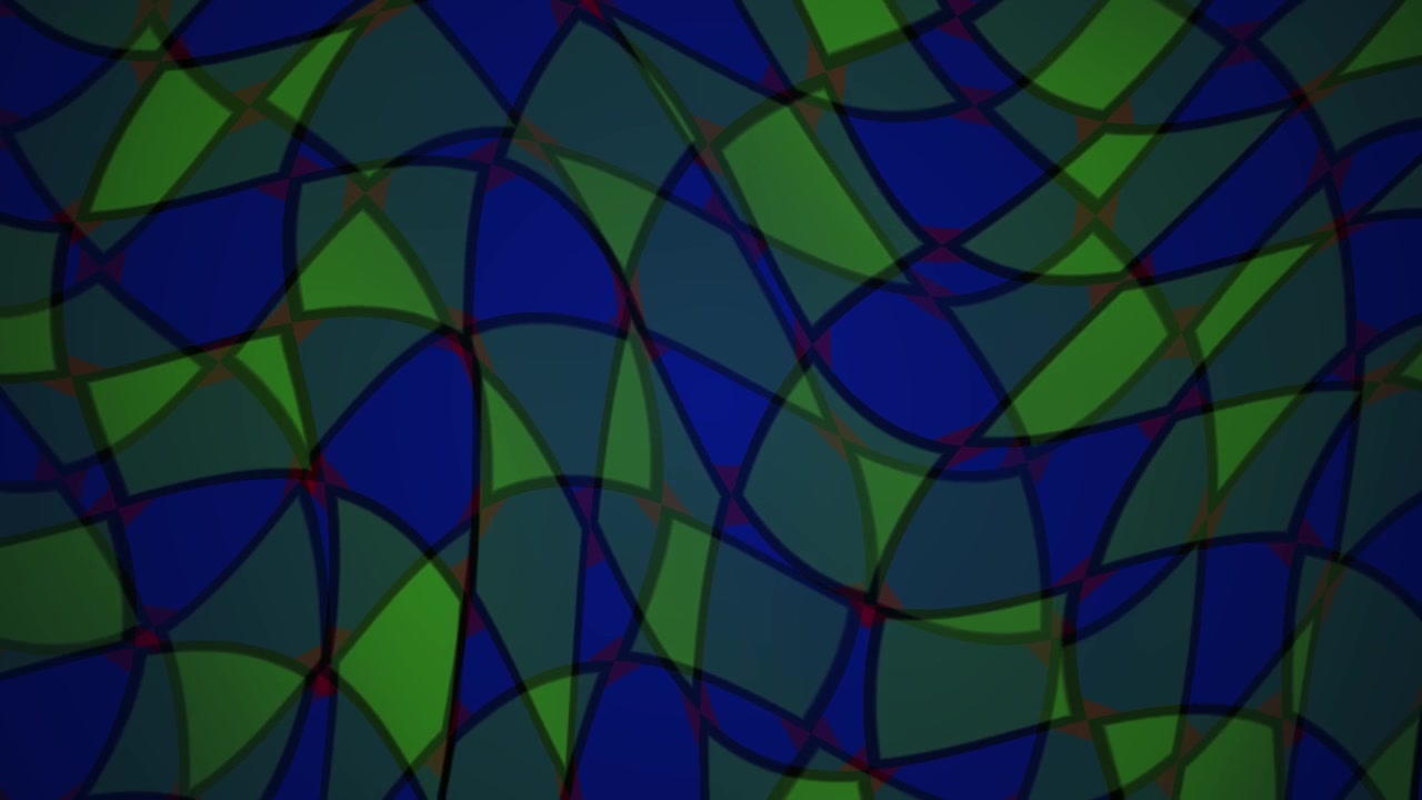 Abstract Motion Background with Wavy Green and Blue Grid Pattern