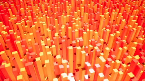 orange hexagons formed a wave. abstract background 4k
