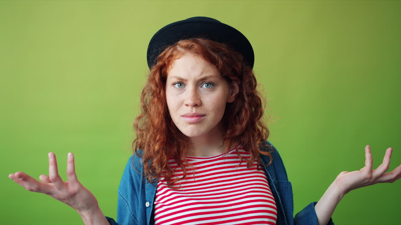 Young Woman Expressing Confusion and Doubt