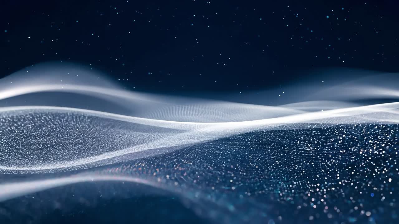 Premium stock video - Abstract blue background with sparkling waves