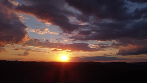 a beautiful orange and blue sunset