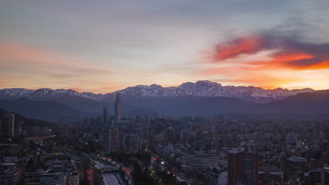 santiago de chile time lapse downtown majestic dawn