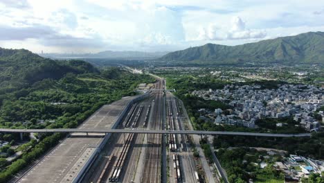 hong kong pat heung mtr maintenance centre, aerial view