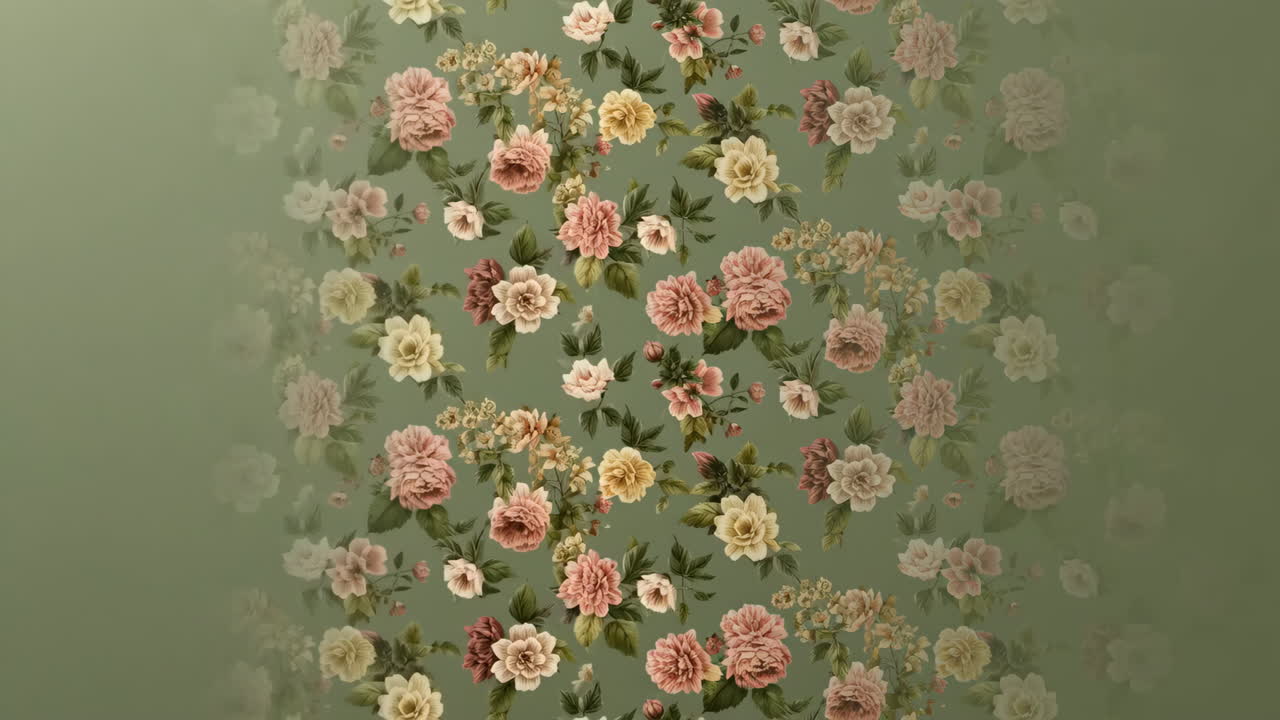 patrón floral con rosas