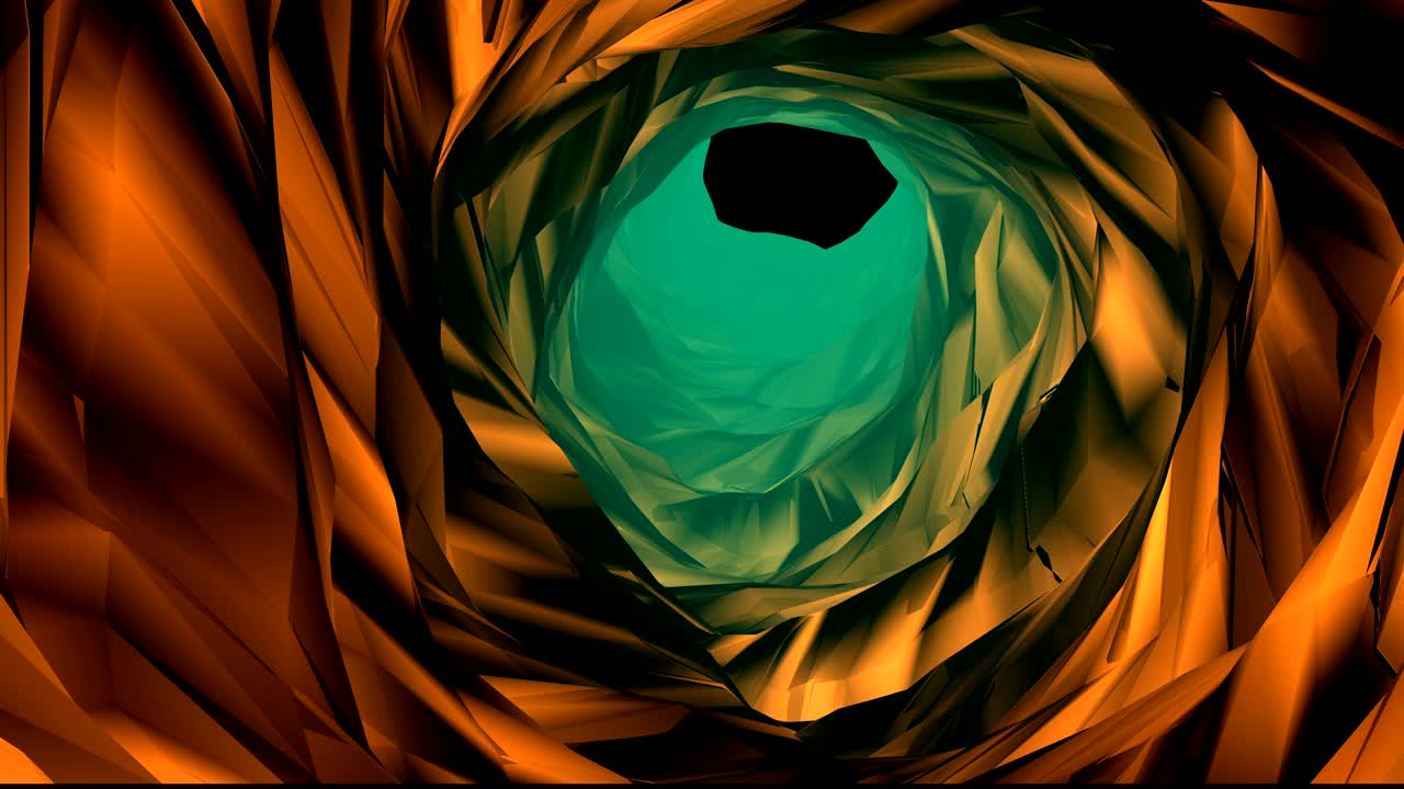 Movement of the gold tunnel loop motion abstract geometric