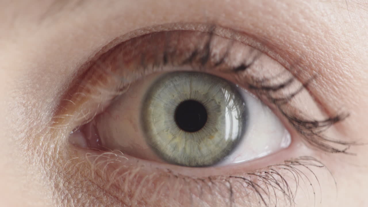 가까이 다가오는 여자의 눈은  ⁇  놀랐고 충격을 받았고 감정은 두려움의 표정이었습니다.