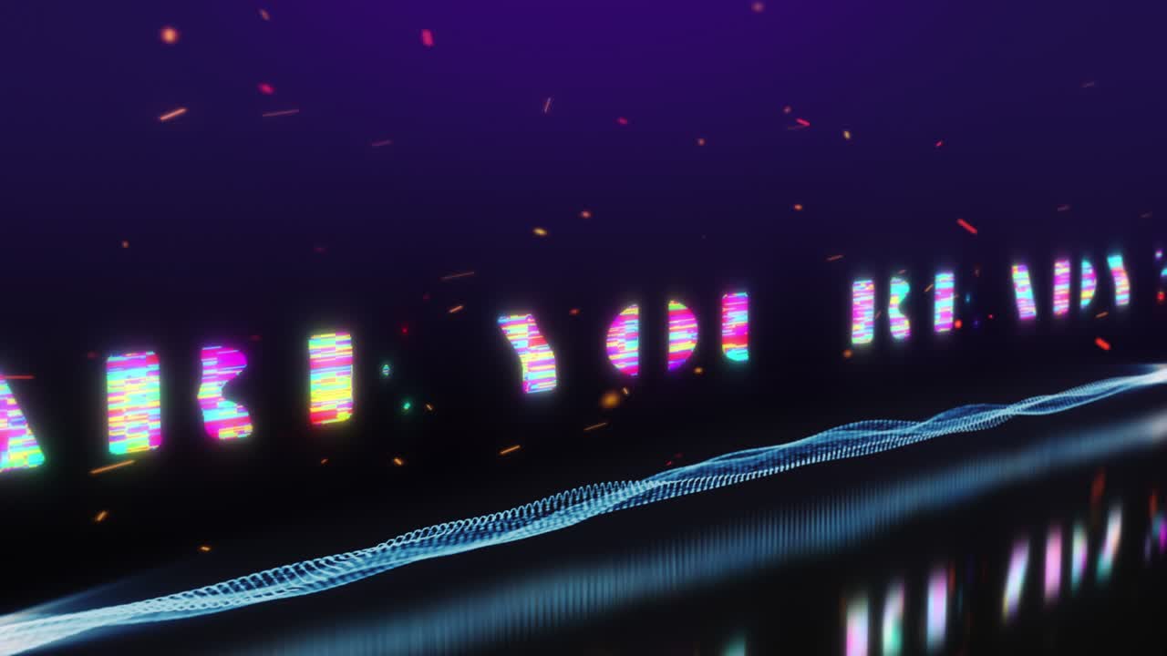 3d 애니메이션: 준비가 되셨습니까? 다채로운 텍스트 단어 박이는 빛 애니메이션 루프와 광학 화재 폭발 배경 4k 3d 원활한 루프 가입자 반이는 효과 요소