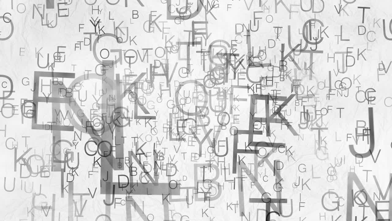 letras del alfabeto inglés volando desde el fondo del papel.