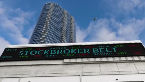 stockbroker belt stock market board