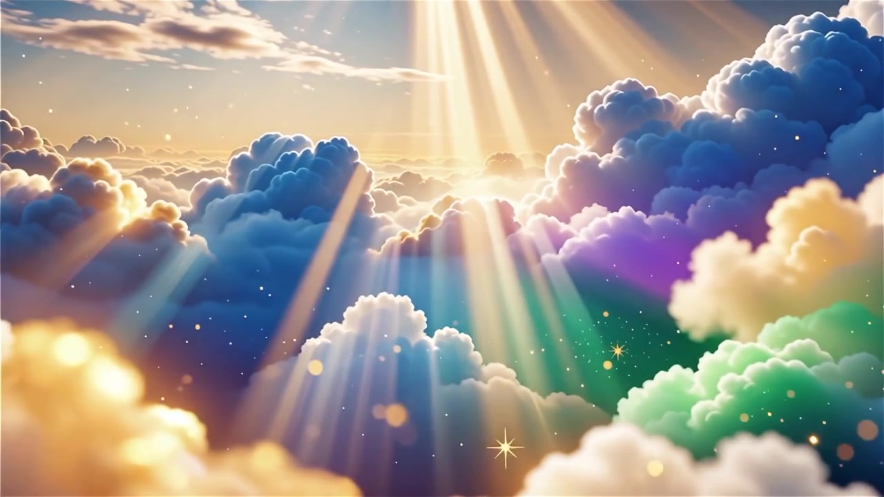 Christian Heavenly Light Worship Background