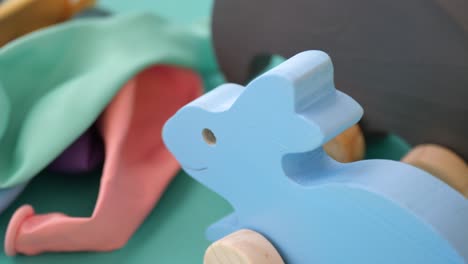 colorful wooden animal toys