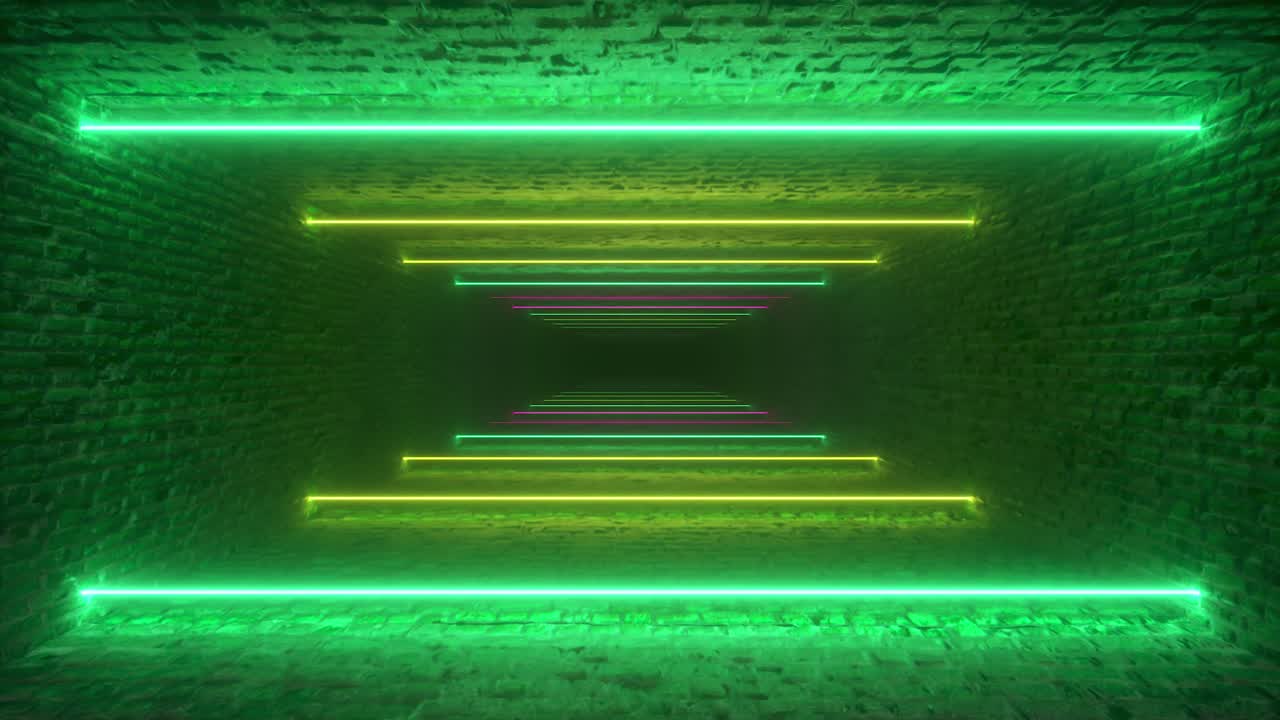 Neon Glowing Tunnel