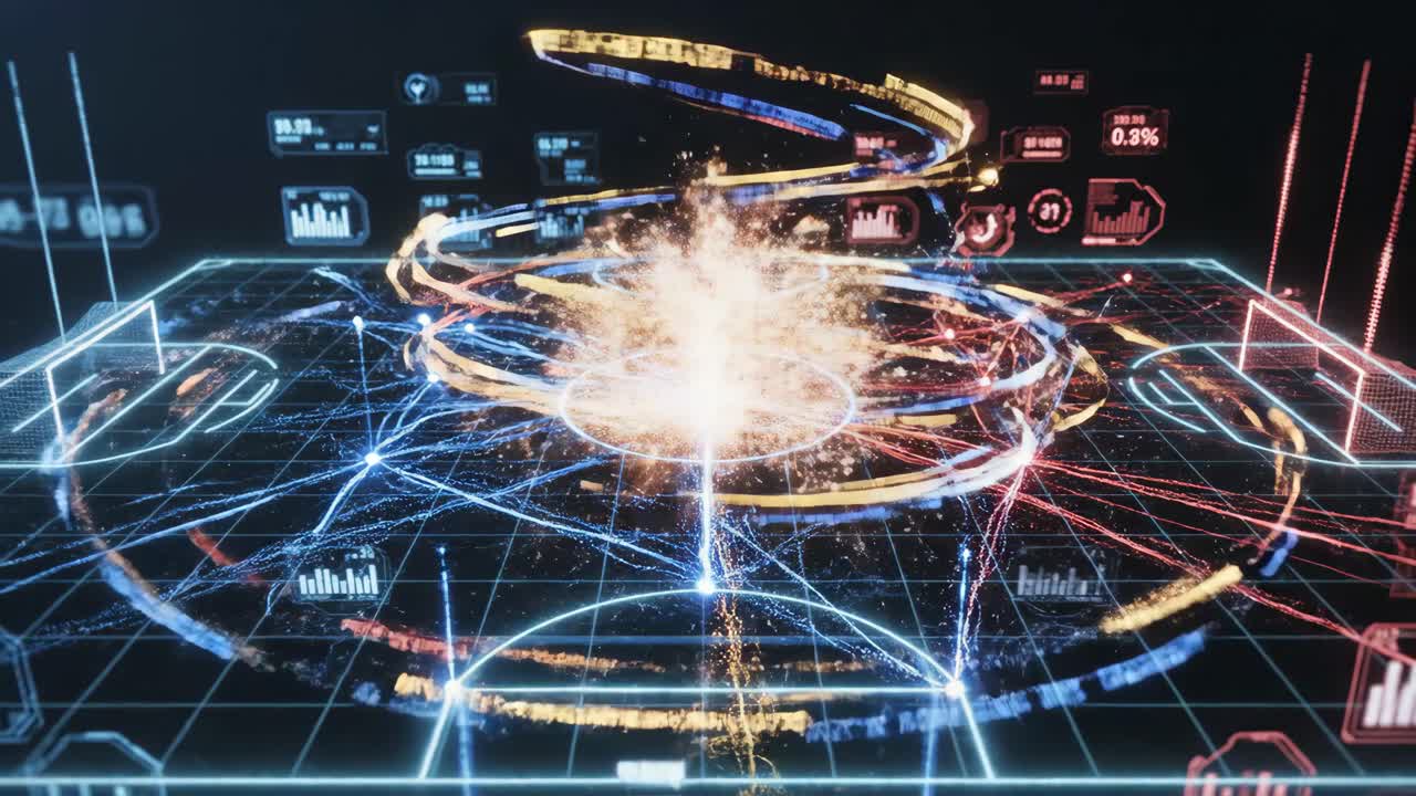 Futuristic Data Visualization of a Sports Field