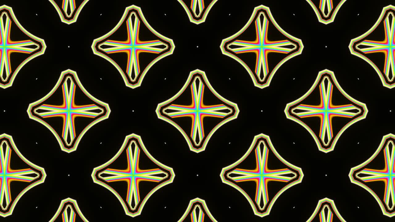 vj bucle brillantes patrones pulsantes de flujo multicolores